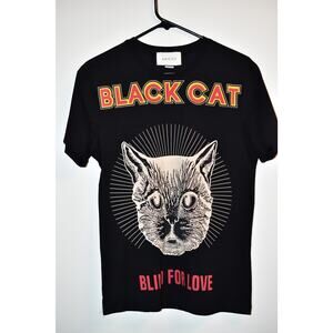 Gucci Black Cat Blind For Love L T-Shirt Men Unisex Graphic